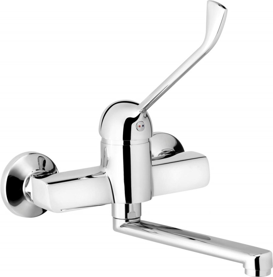 Wall-mounted washbasin mixer with lever Clinic #1