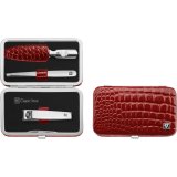 ZWILLING CLASSIC INOX Travel Set - Red Leather Case, 3 Pieces #1