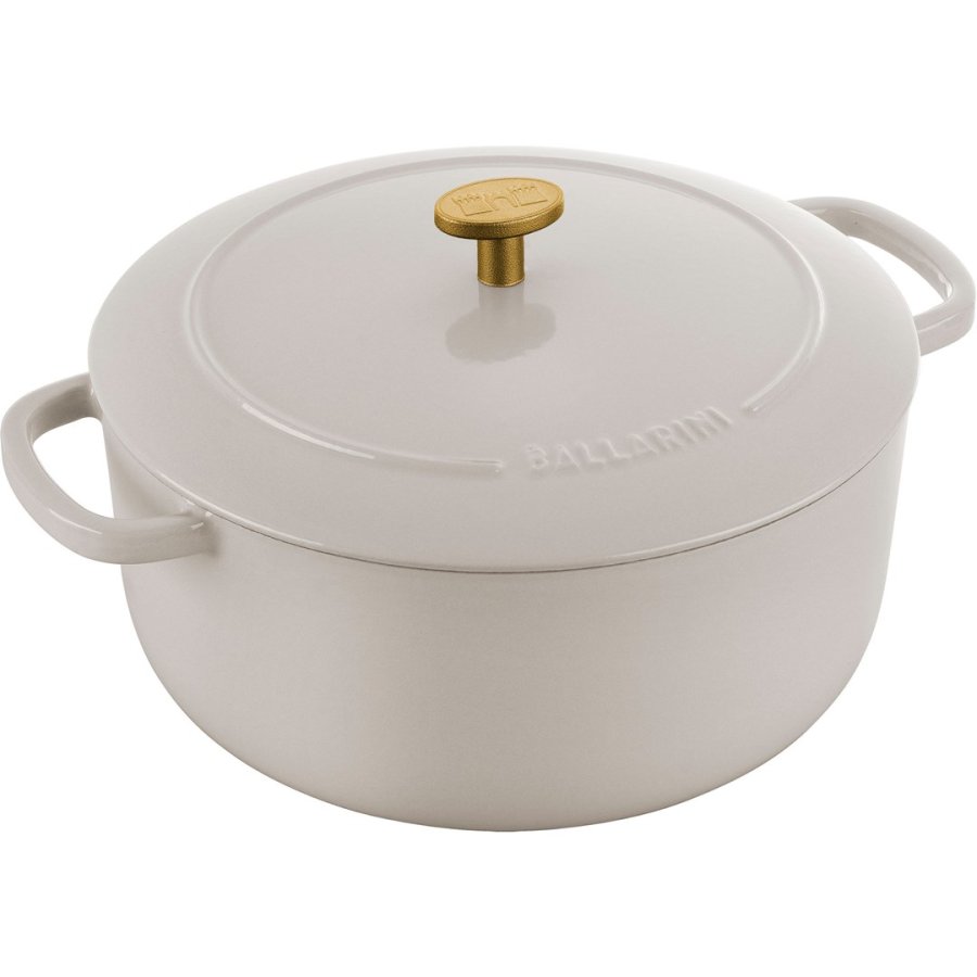 Ballarini Bellamonte Round Cast Iron Pot - 4 ltr, Ivory #1