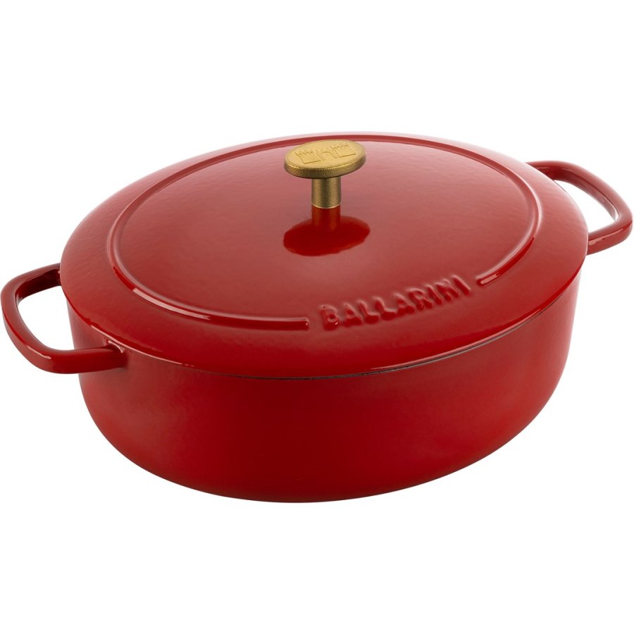 Ballarini Bellamonte Oval Cast Iron Casserole - Red, 2.2 ltr #1