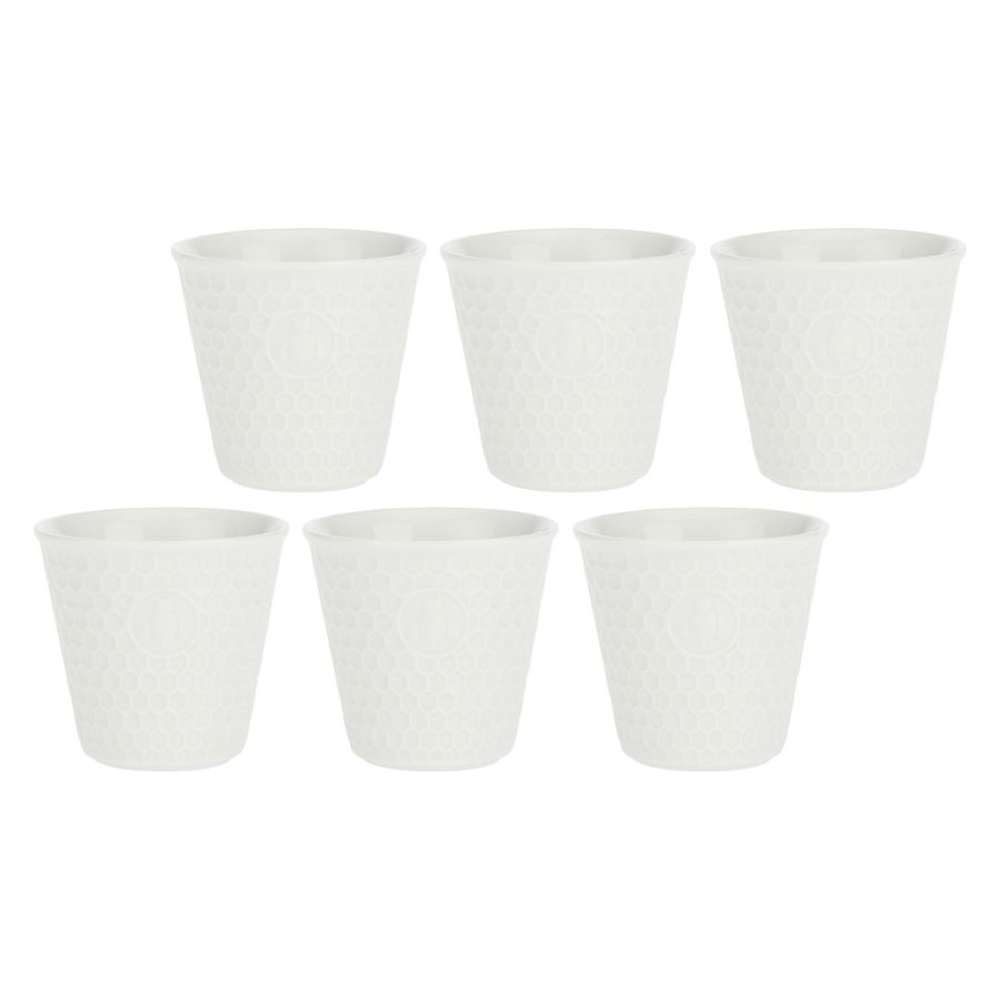 Set of 6 Aperegina Mugs - White, 75 ml #1