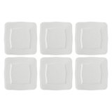 Set of 6 Florentina Square Plates - White, 20 cm #1