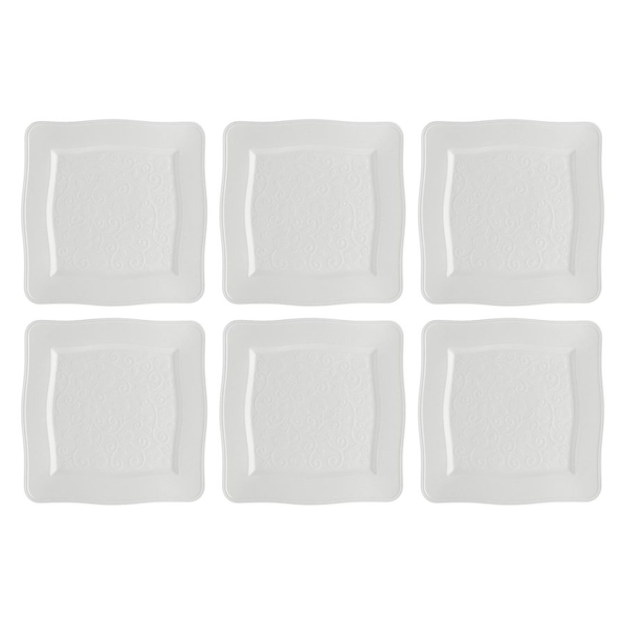 Set of 6 Square Plates Florentina - White, 26.5 cm #1