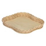 LA PORCELLANA BIANCA MIDOLLINO Wicker Snack Tray Basket #1