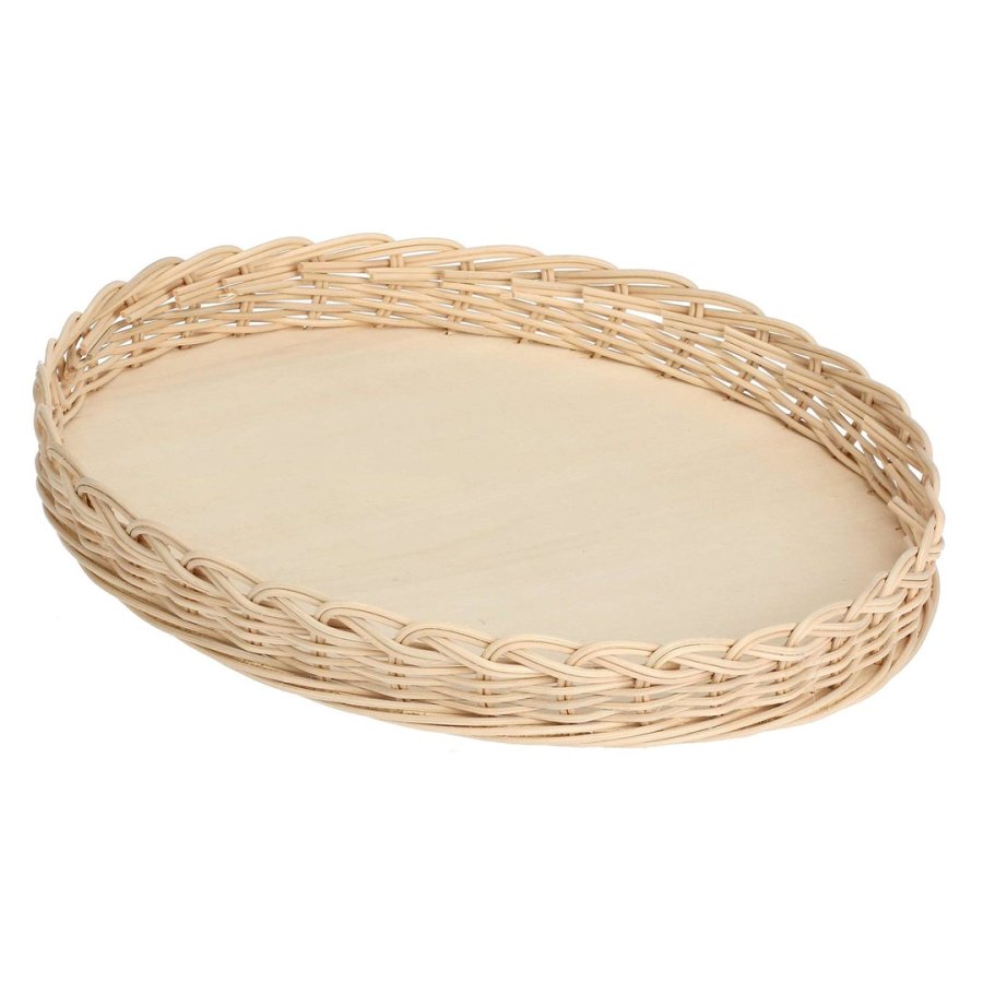 LA PORCELLANA BIANCA MIDOLLINO Wicker Basket for Tart Dish 32 cm #1