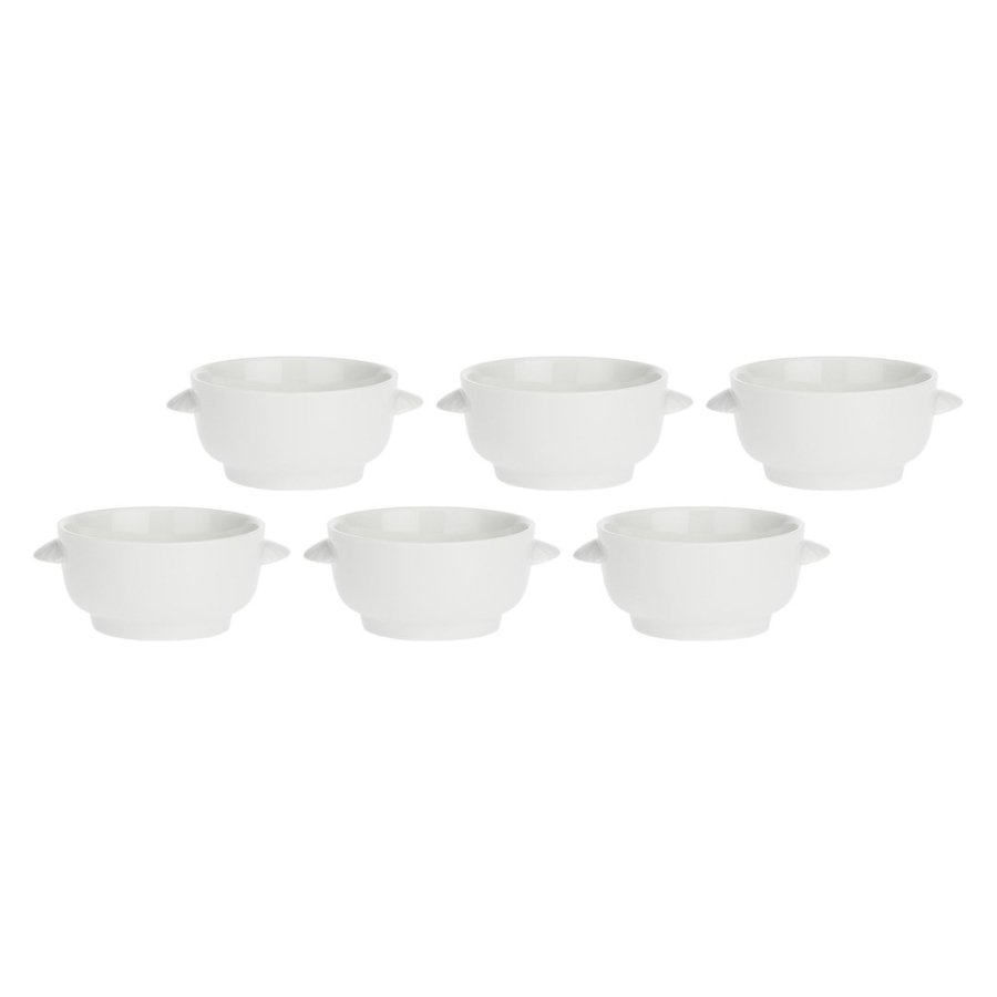 Set of 6 Terrine Soup Bowls - White, 12.5 cm #1