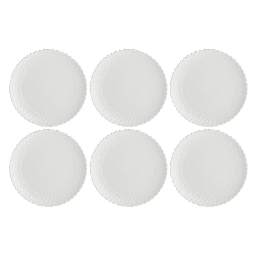 Set of 6 Momenti Cake Plates - White, 18 cm #1