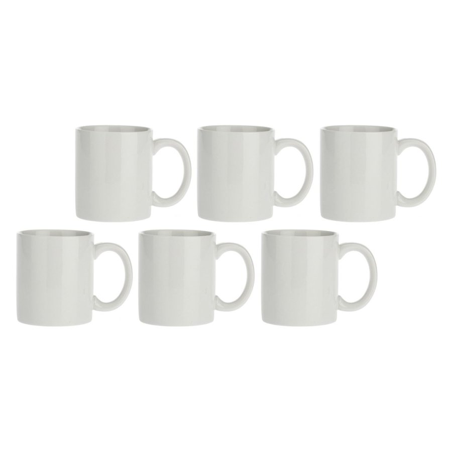 Set of 6 mugs with handle Corte - White, 350 ml #1