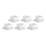 Set of 6 Ducale Saucer Tea Cups - White, 220 ml #1
