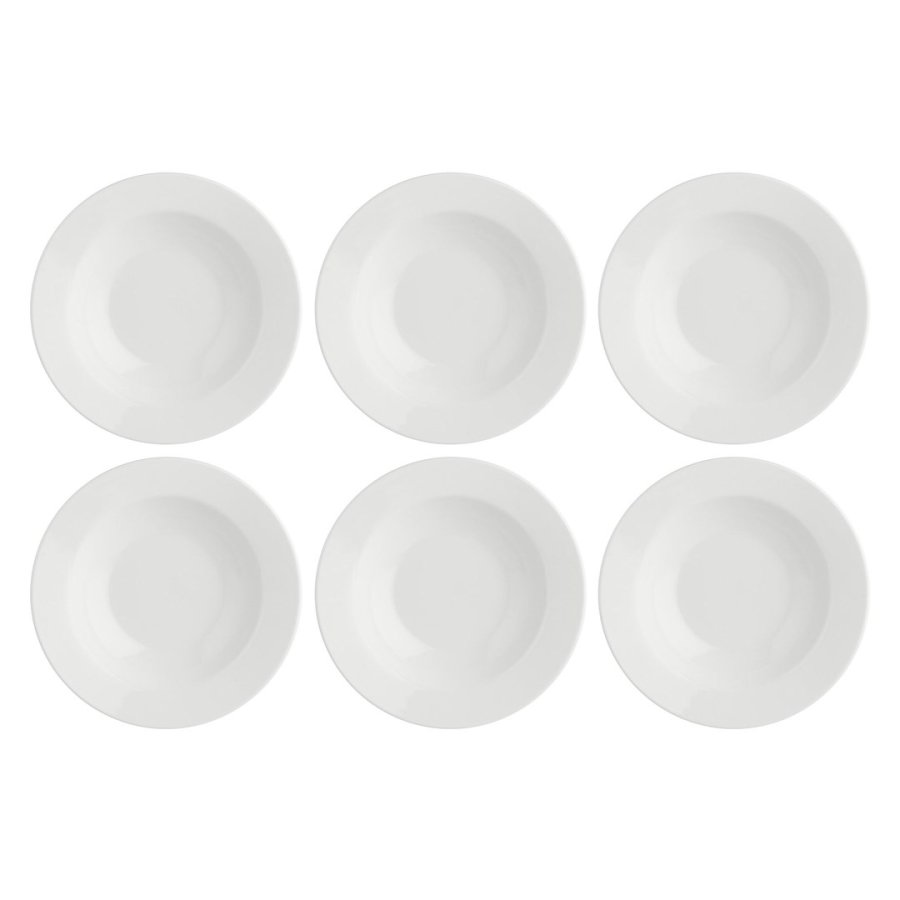 LA PORCELLANA BIANCA ESSENZIALE Set of 6 soup plates with rim 23 cm #1