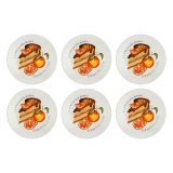 LA PORCELLANA BIANCA GOLOSERIE Set of 6 cake plates 17.5 cm #1