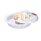 Apple pie platter with lid Goloserie - White, 27 cm #1