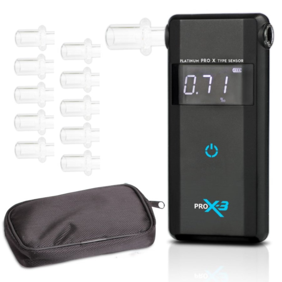 AlcoFind PRO-X-3 breathalyzer + mouthpieces, 12mc calibration #1