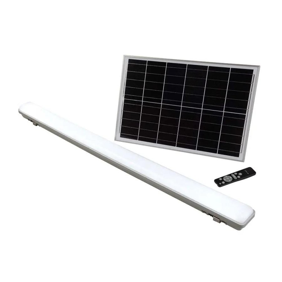 Hermetisk armatur V-TAC VT-120018 solenergi 120cm 18W IP65 3000K-4000K-6400K 1000lm (SKU 6500) Hvid #2