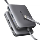 Axagon N HMC-5HL USB 5Gbps hub 2x USB-A HDMI 4k/60Hz RJ-45 GLAN PD 100W kabel USB-C Ledningsfrt USB 3.2 Gen 1 (3.1 Gen 1) Type-C Slv #2