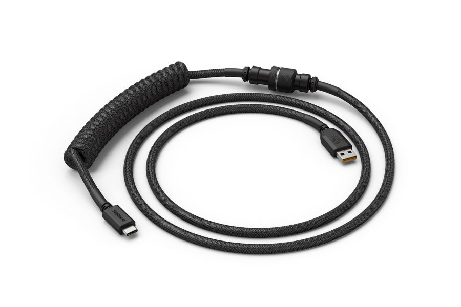 Glorious Coiled Cable Phantom Black, USB-C to USB-A, 1.37m - black #1