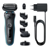 Braun Shaver 51-M4500cs Operating time (max) 50 min, Wet & Dry, Black/Blue #1