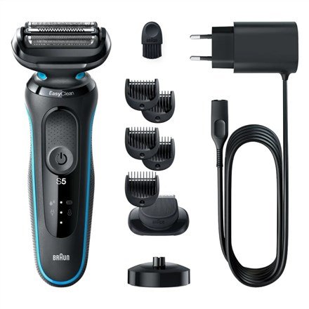 Braun Shaver 51-M4500cs Operating time (max) 50 min, Wet & Dry, Black/Blue #1