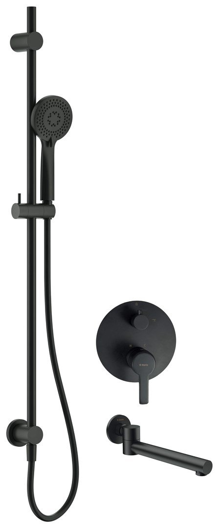 Concealed shower set with bath spout #1