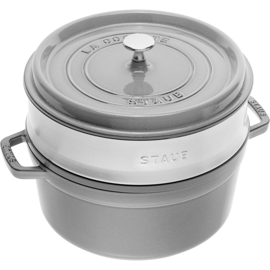 STAUB La Cocotte stbejernsgryde med indsats 40508-819-0 - 3,8 ltr. grafit #1
