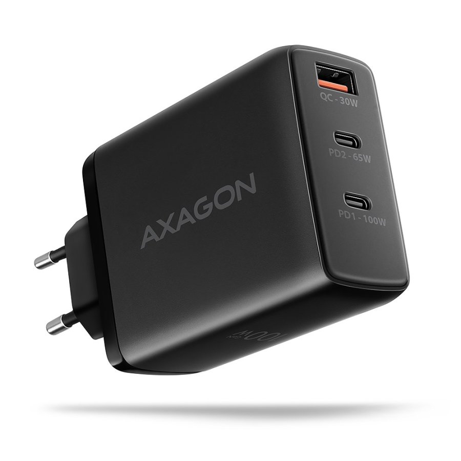 Axagon ACU-DPQ100 oplader til mobil enhed Mobil computer, Mobiltelefon, Netbook, Laptop, Smartphone, SmartWatch, Tablet, Universel Sort Vekselstrm Hurtig opladning Indendrs #2