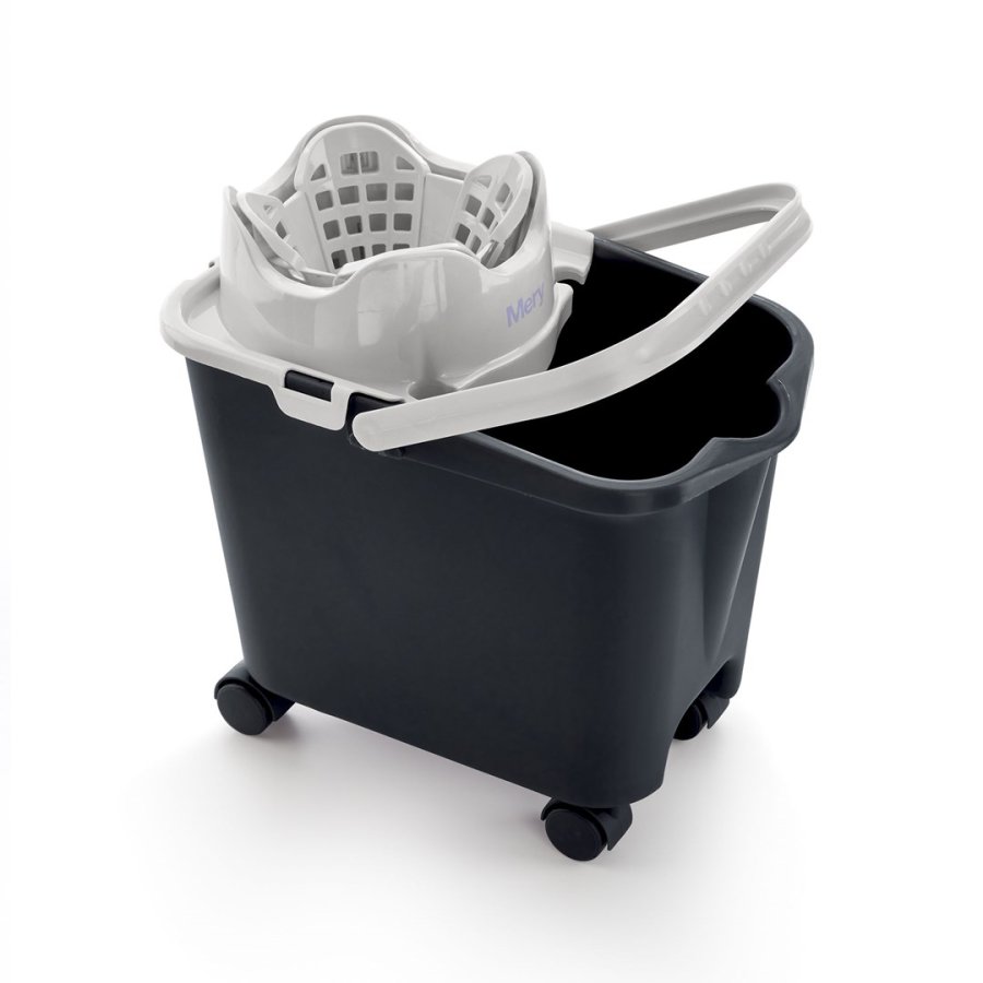 MERY Rectangular bucket on wheels 14 ltr with squeezer #1