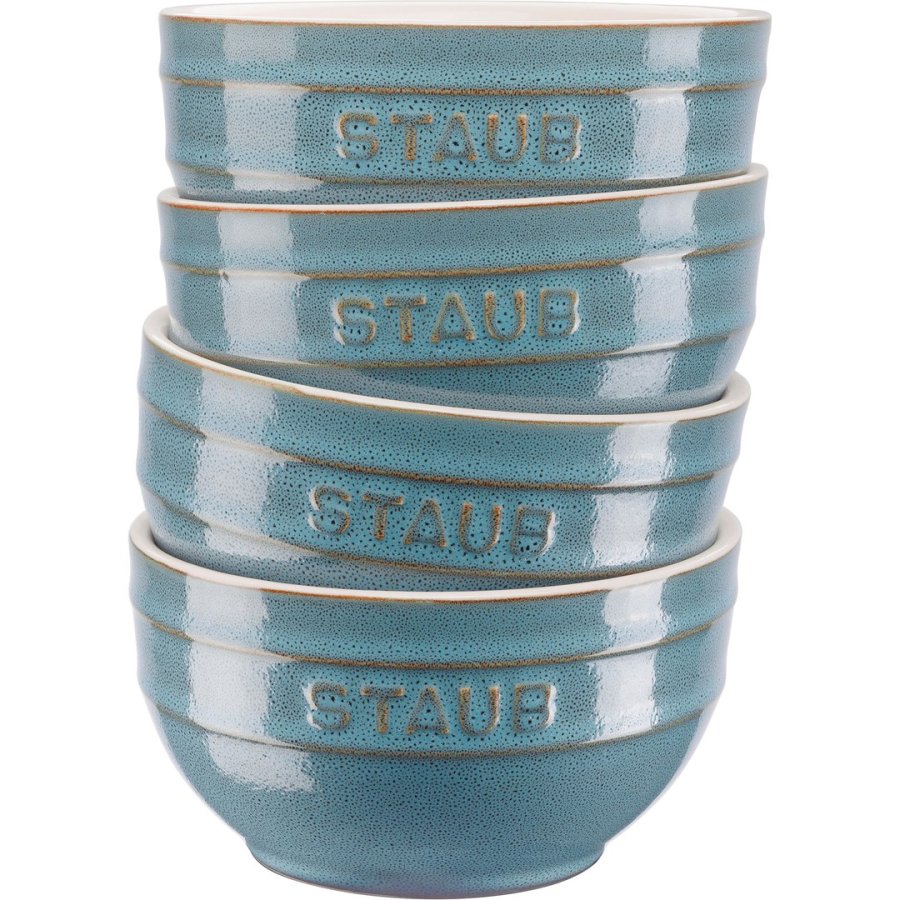 Staub Ceramique Sklst 0,4 L Rund Keramisk Turkis 4 stk #4