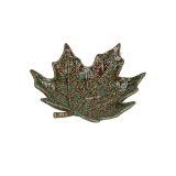 Set of 2 Sfogliami maple leaf platters - Green, 15 cm #1