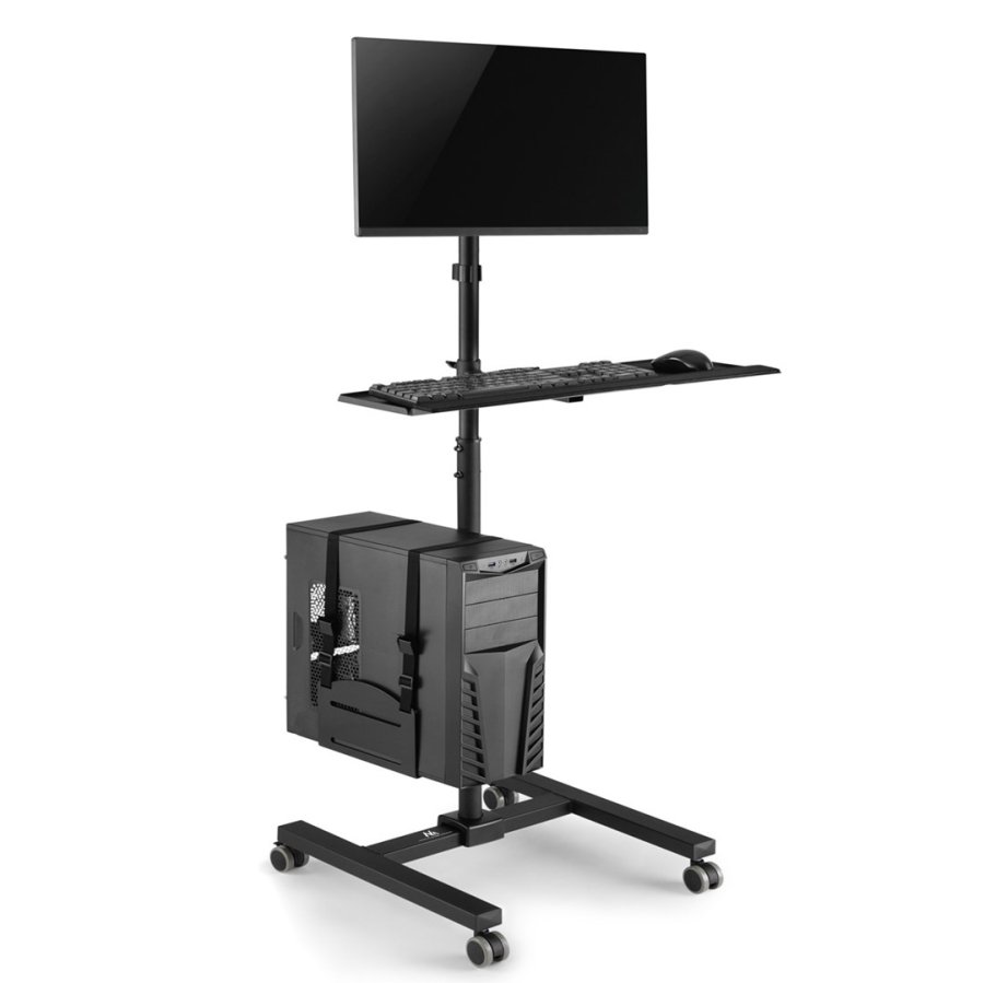 Maclean MC-793 multimedie vogn & stand Sort Universel Multimedie trolley #2