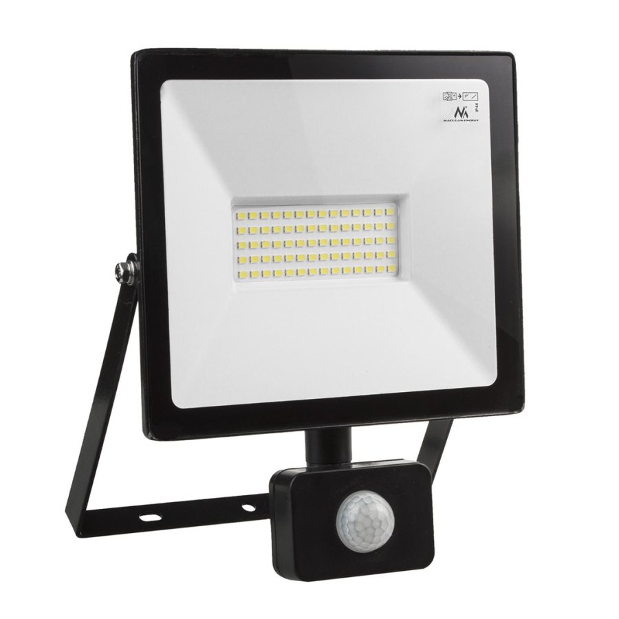 LED floodlight with motion sensor Maclean, slim 50W, 4000lm, cool white (6000K), IP44, MCE650 CW PIR #1