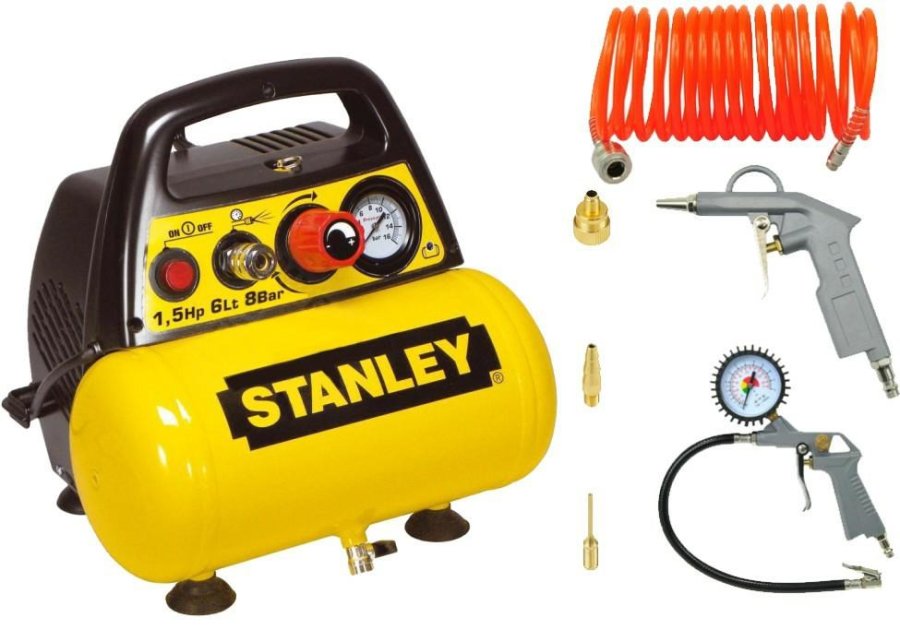 OLIEFRI KOMPRESSOR 6L+PNEUMATISK KIT STANLEY #1