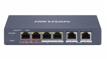Hikvision DS-3E1106HP-EI netv�rksswitch Administreret Fast Ethernet (10/100) Str�m over Ethernet (PoE) Gr� #2
