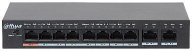Dahua Technology PoE PFS3010-8ET-96-V2 netv�rksswitch Ikke administreret Gigabit Ethernet (10/100/1000) Str�m over Ethernet (PoE) Sort #2