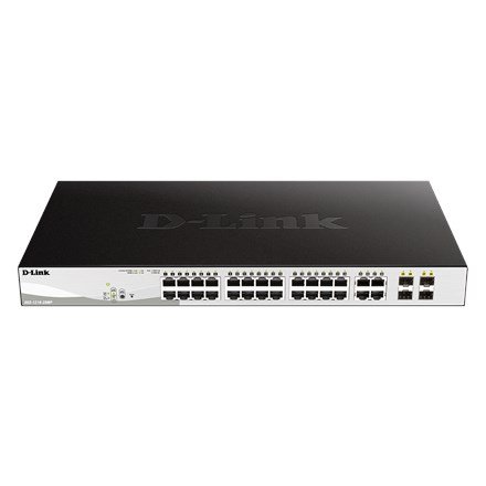 D-Link DGS-1210-28MP netvrksswitch Administreret L2 Gigabit Ethernet (10/100/1000) Strm over Ethernet (PoE) 1U Sort, Gr #2