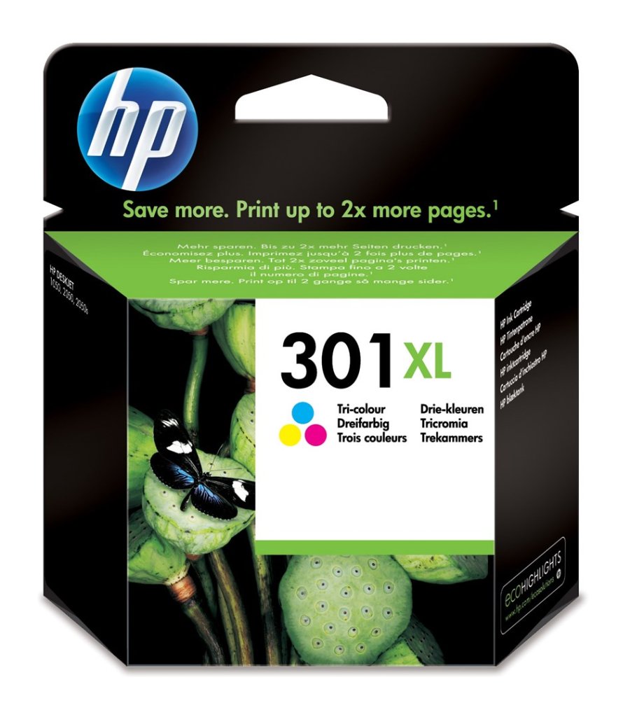 HP Original 301XL-blkpatron med hj kapacitet, trefarvet #2