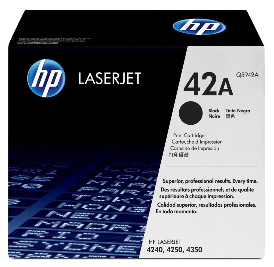HP 42X High Yield Black Original LaserJet Toner Cartridge tonerpatron 1 stk Sort #1
