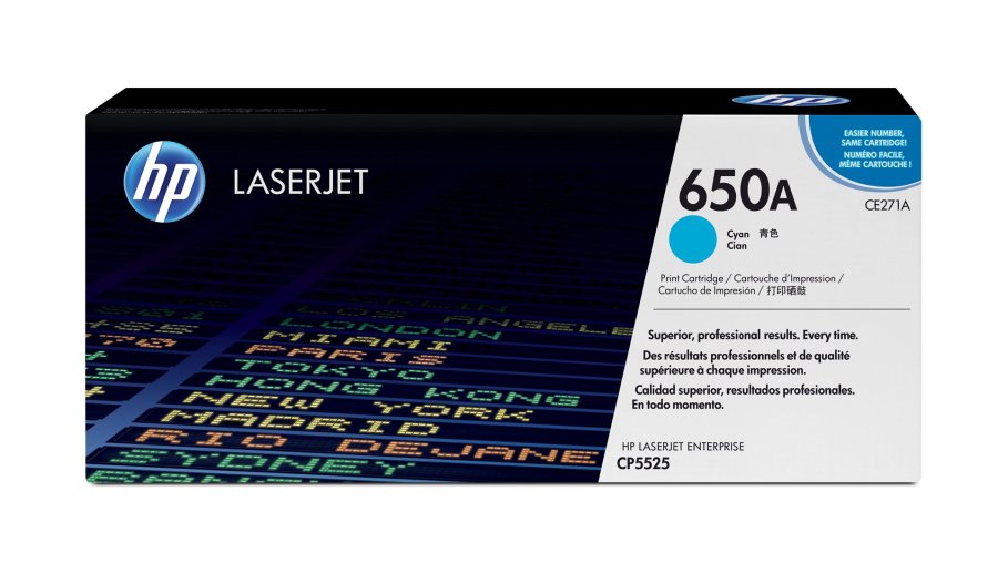 HP Original 650A LaserJet-tonerpatron, cyan #2