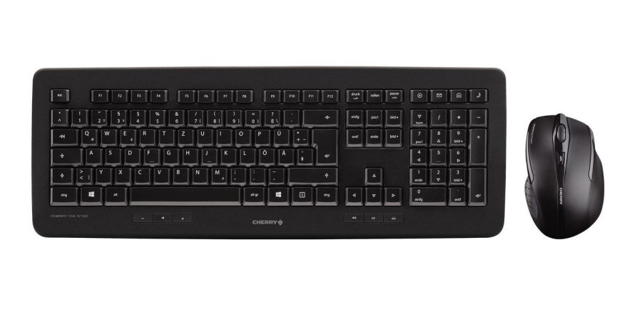 CHERRY DW 5100 tastatur Mus inkluderet Universel RF trdlst QWERTZ Tysk Sort #2