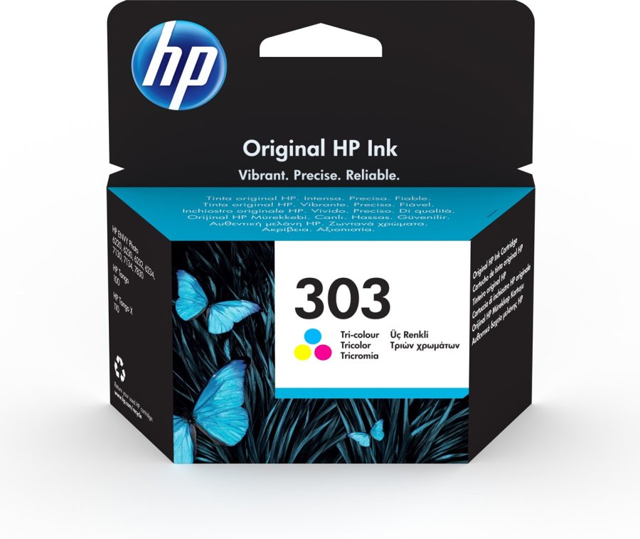 HP Original 303-blkpatron, trefarvet #2