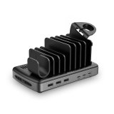 Lindy 73436 ladestation organisator Fritstende Aluminium, Plast Sort, Gr #2