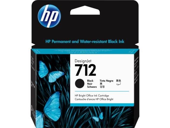 HP 712 DesignJet-blkpatron, sort, 80 ml #2