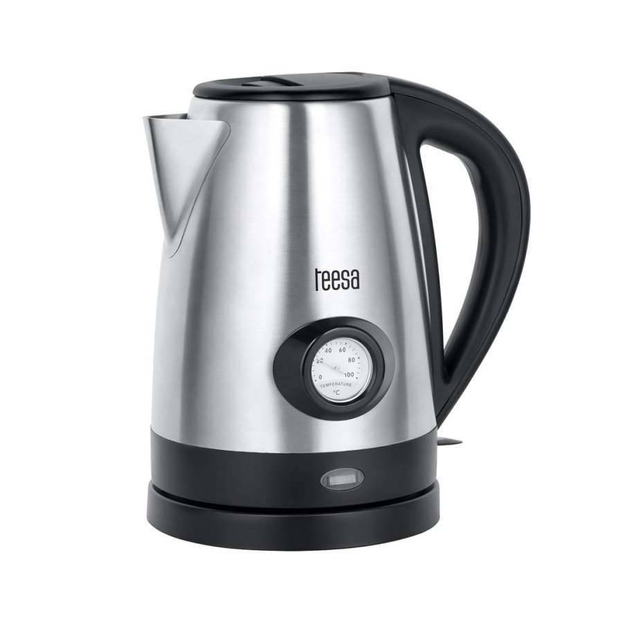 Electric kettle with water temperature indicator, TEESA, stainless steel, 2200W, 1,7L #1
