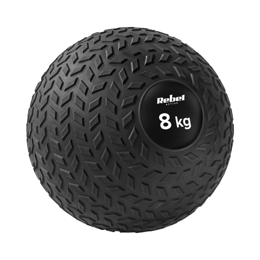 Small Medicine Ball for Rehabilitation Exercise Slam Ball 23cm 8kg, REBEL ACTIVE #1