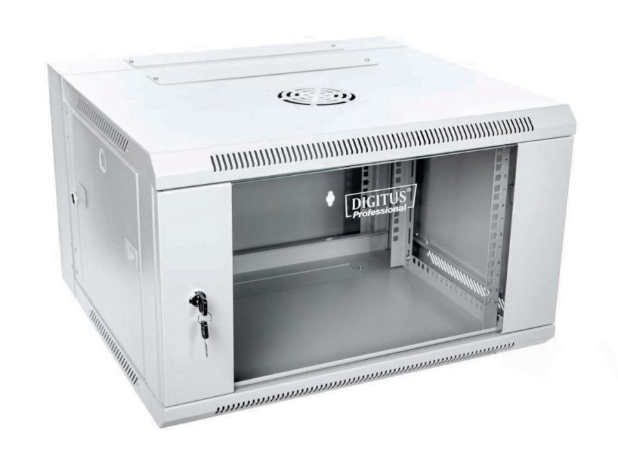 Digitus DN-WD19 06U/550 stativ 6U Vgmonteret stativ Lys gr #2