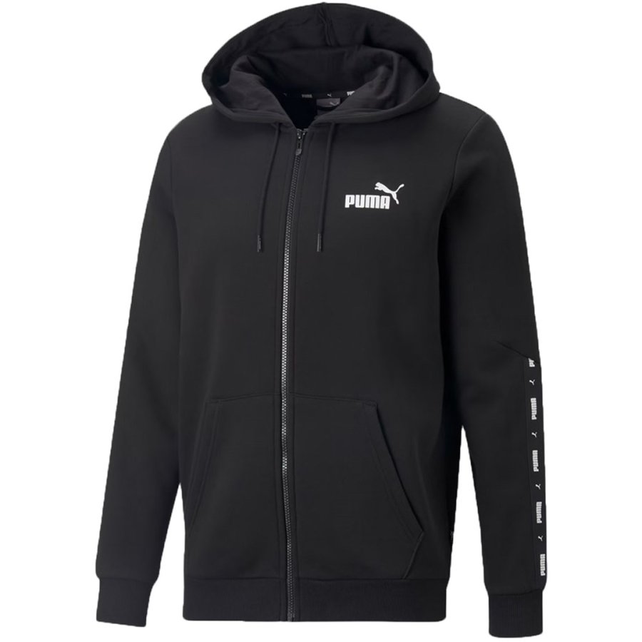 Puma ESS+ Tape Full-Zip Hoodie FL black 670270 01 #1