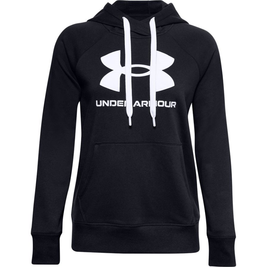 Women's Under Armour Rival Fleece Logo Hoodie Deep Black 1356318 001 #1