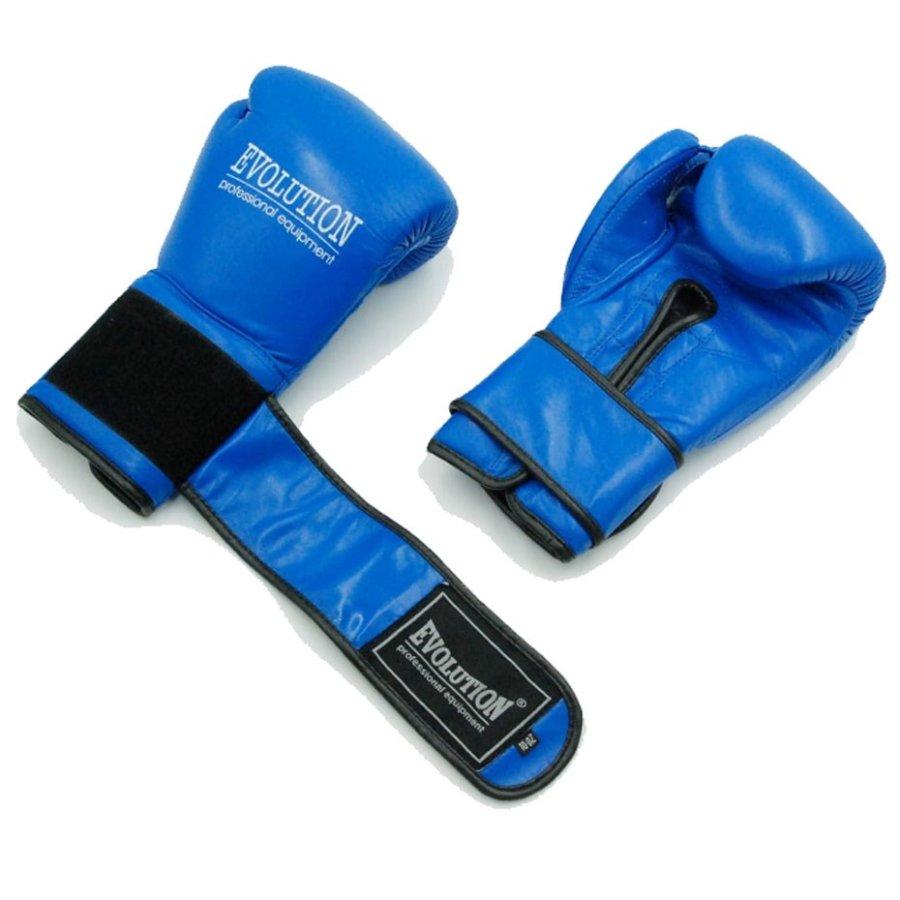 Evolution professional boxing gloves made of natural leather PRO RB-1510,1512 blue #1