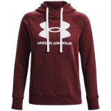 Under Armour Women's Rival Fleece Logo Hoodie Burgundy 1356318 690 #1