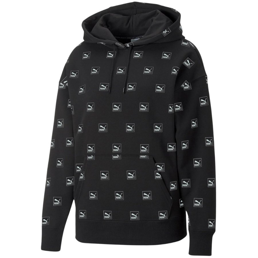 Puma Brand Love AOP Hoodie FL black 535706 01 #1
