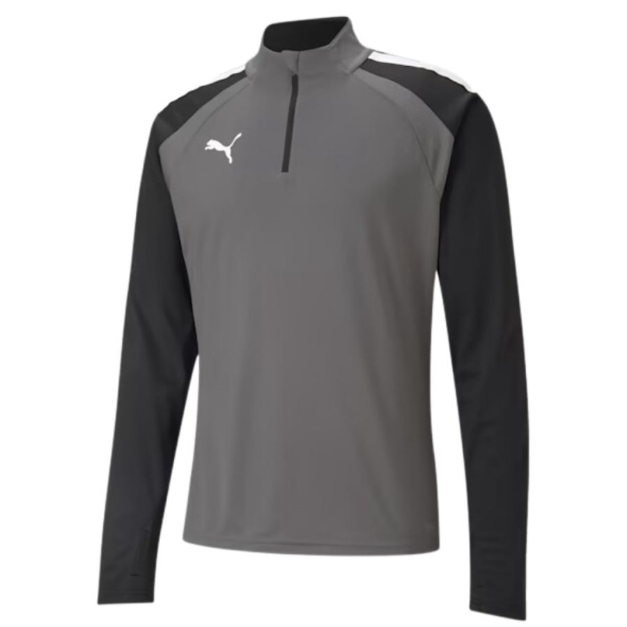 Puma teamLIGA 1/4 Men's Sweatshirt Zip Top grey-black 657236 13 #1